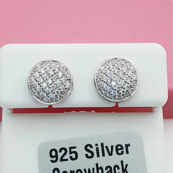 "925 Sterling Silver Cubic Zirconia Earrings, U19254576 - Picture 1 of 11